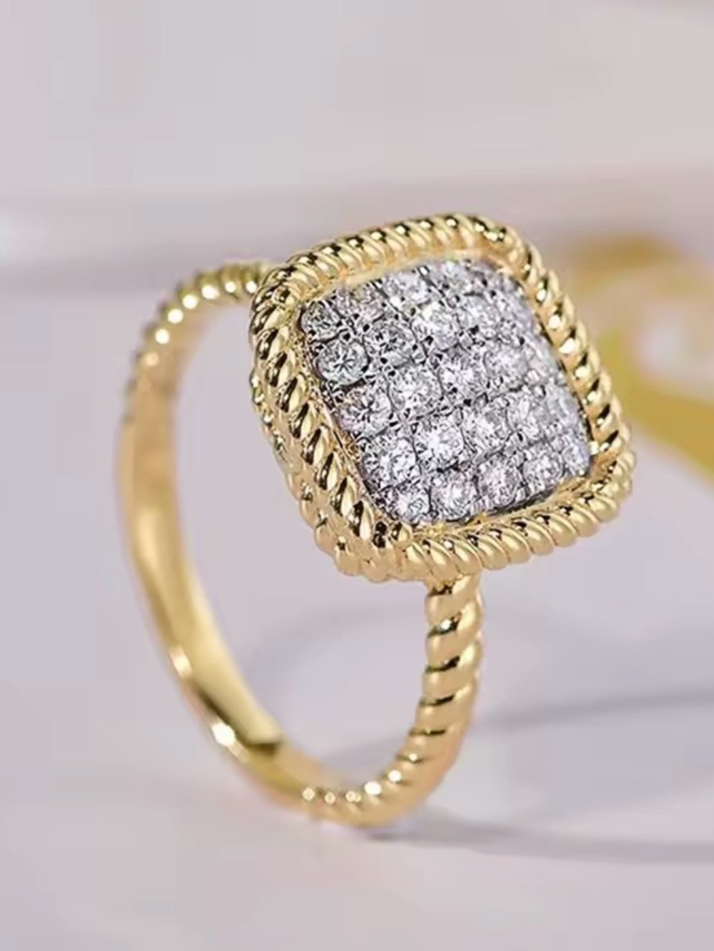 18k Pave Ring - Picture 5 of 11
